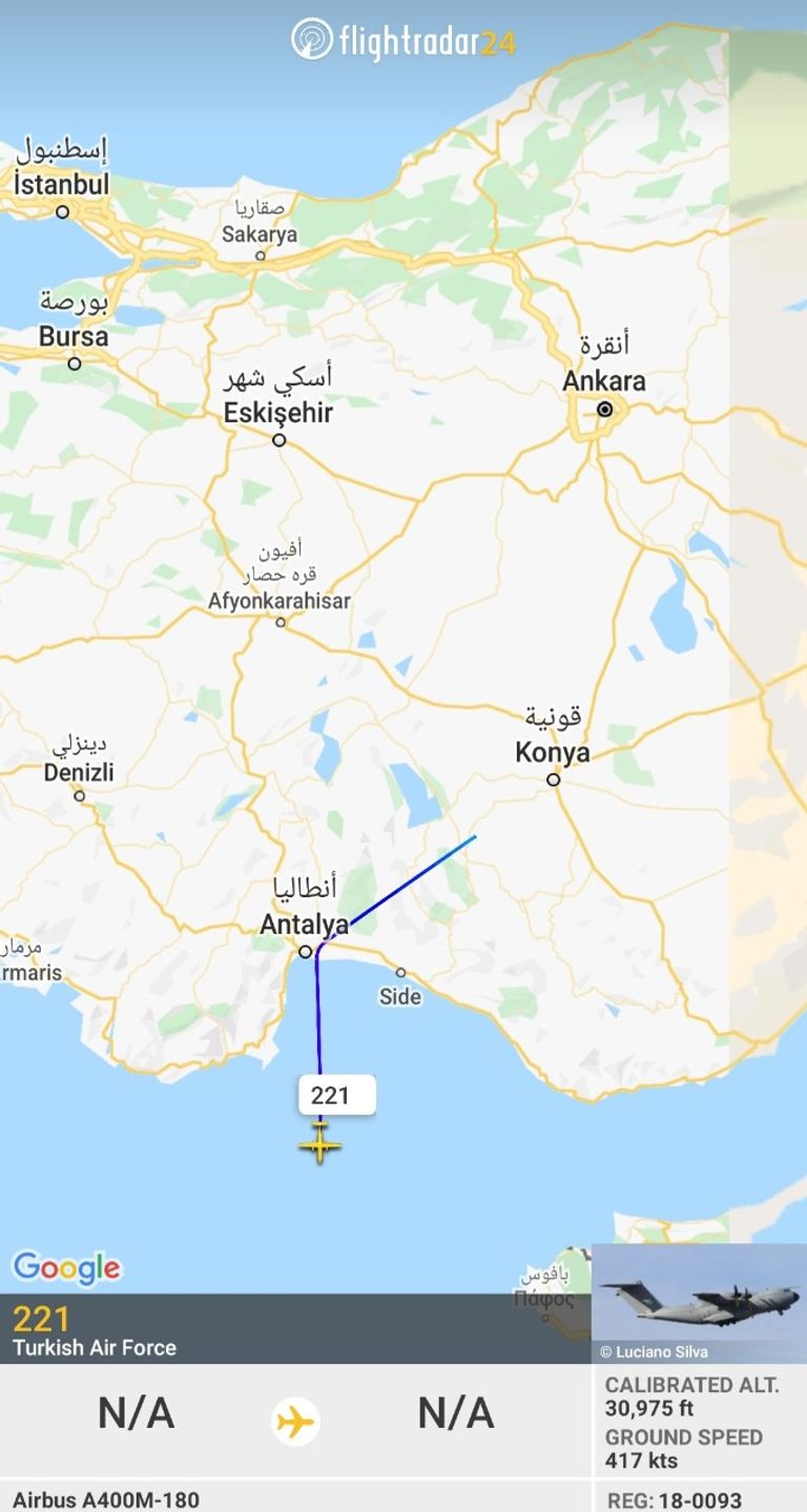 طائرة شحن عسكري تركية - أرشيفية 