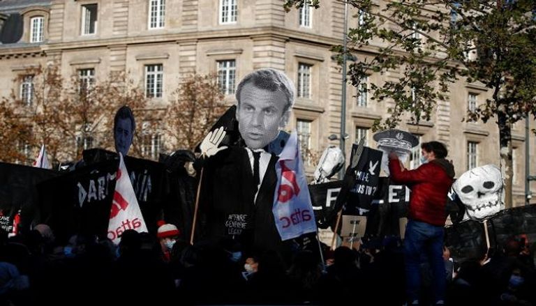 جانب من المظاهرات التي تشهدها باريس- رويترز