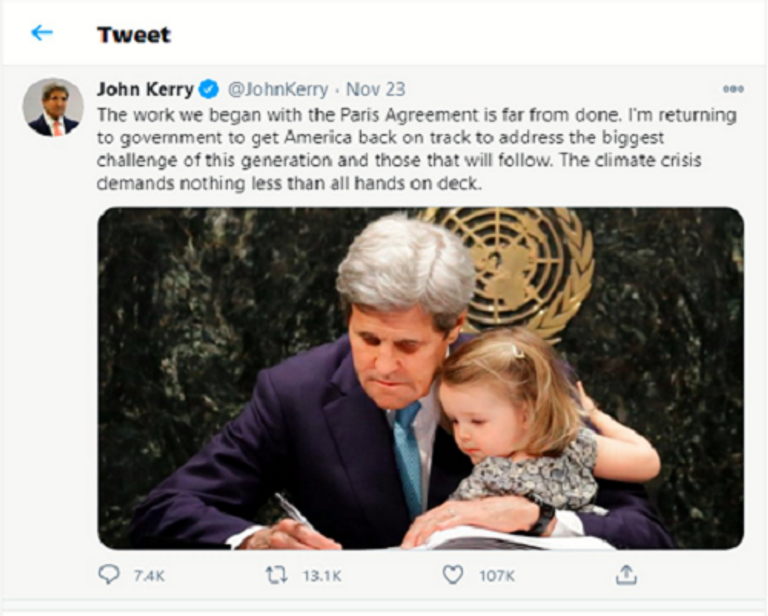 الرئيس المنتخب جو بايدن ومبعوث المناخ جون كيري