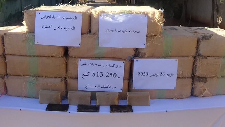 كمية من المخدرات ضبطها الجيش الجزائري غرب البلاد