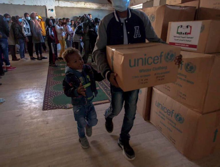 أطفال ليبيون يحصلون على دعم من الأمم المتحدة