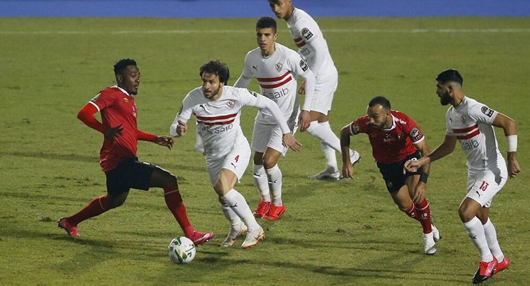لقطة من مباراة الأهلي والزمالك