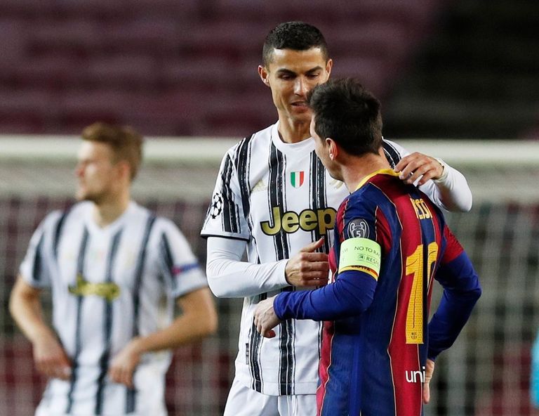 ليونيل ميسي قائد برشلونة وكريستيانو رونالدو نجم يوفنتوس