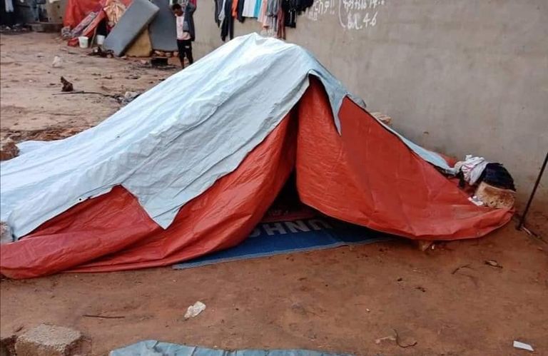 جانب من مركز احتجاز المهاجرين بالجبل الغربي-الزنتان