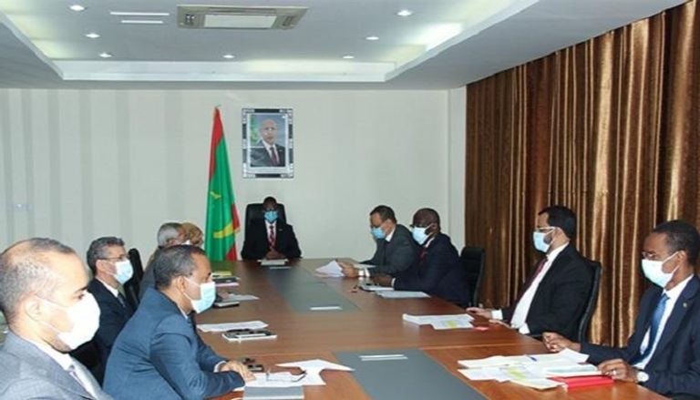 جانب من اجتماع اللجنة الوزارية الموريتانية
