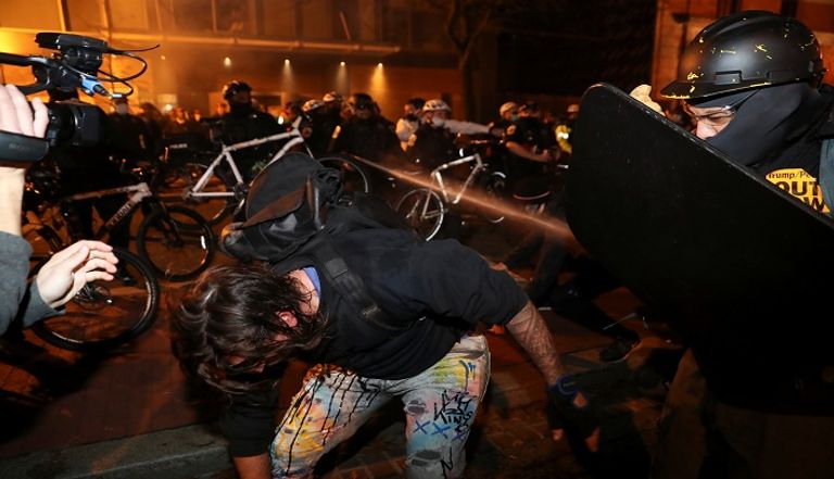 جانب من مظاهرات أنصار ترامب