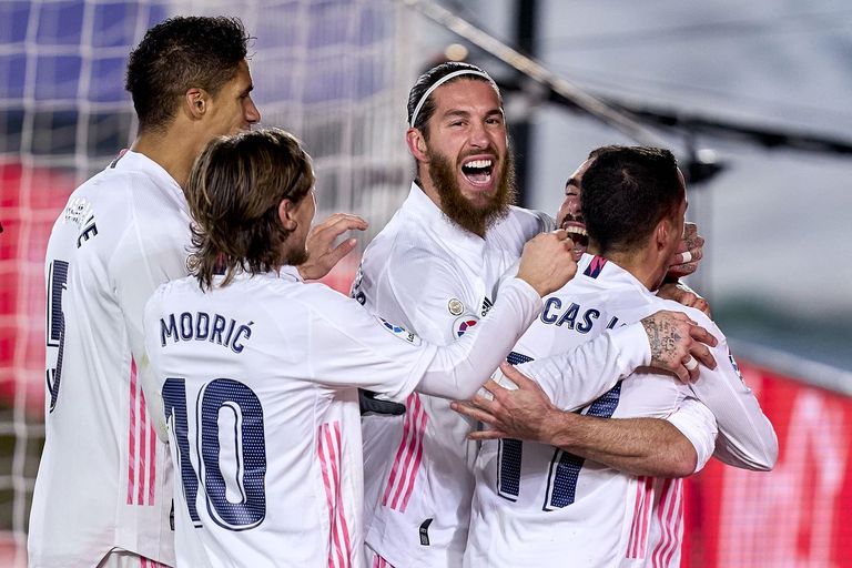 فرحة ريال مدريد بالفوز بالديربي على أتلتيكو