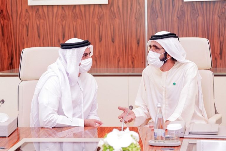 الشيخ محمد بن راشد آل مكتوم خلال اجتماع مجلس الوزراء