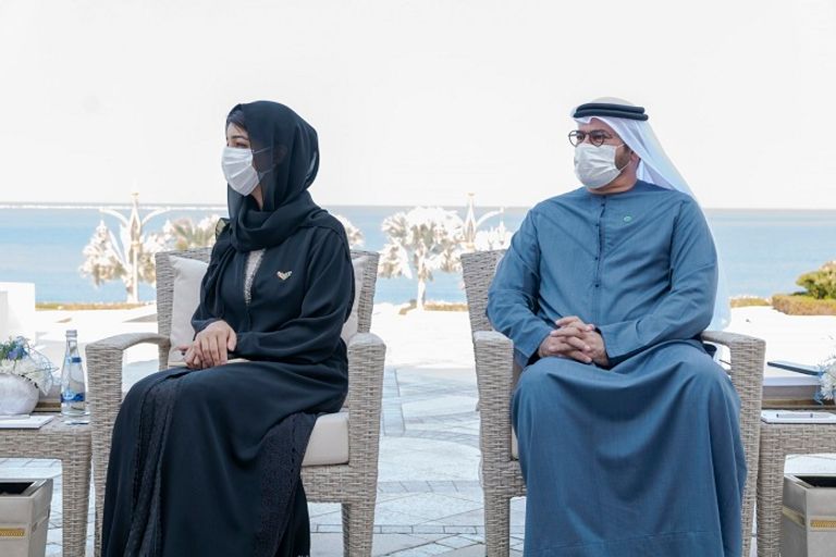 جانب من لقاء الشيخ محمد بن راشد آل مكتوم وديفيد بيزلي