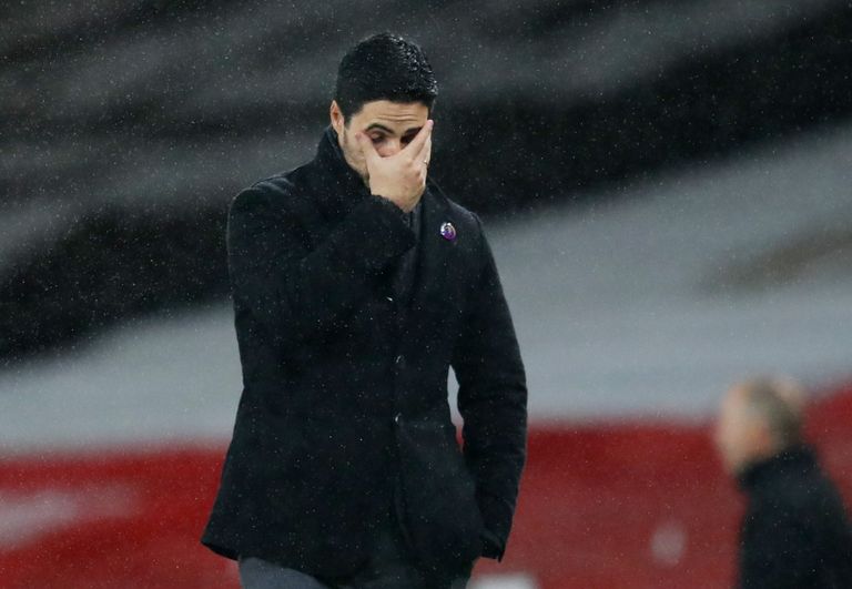 مدرب أرسنال ميكيل أرتيتا فريق أرسنال