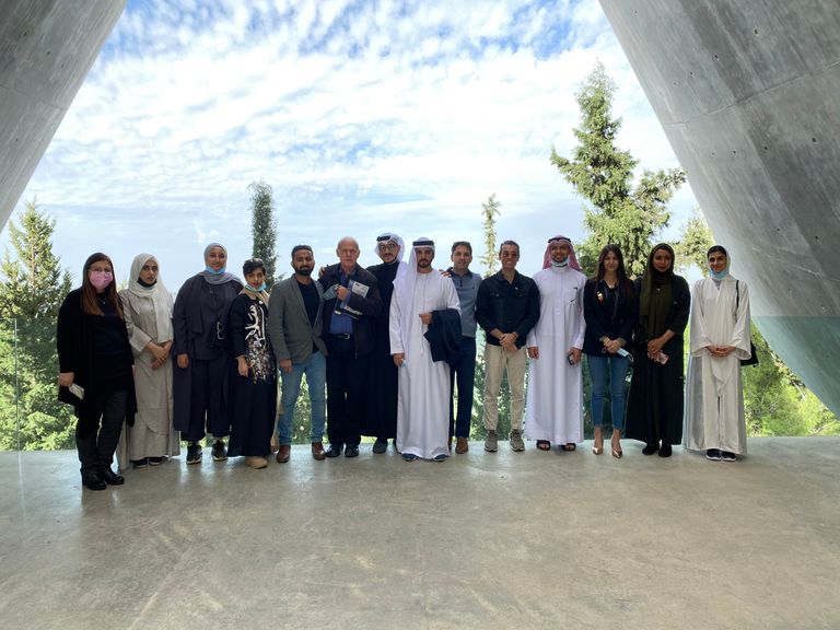 الرئيس الإسرائيلي مستقبلا الوفد الإماراتي البحريني