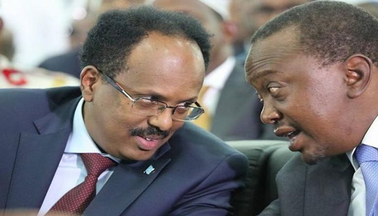  لقاء سابق بين الرئيسين الكيني أوهورو كينياتا والصومالي محمد عبد الله فرماجو