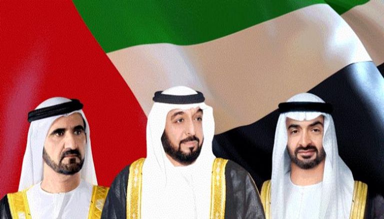 رئيس الإمارات ونائبه والشيخ محمد بن زايد آل نهيان- وام