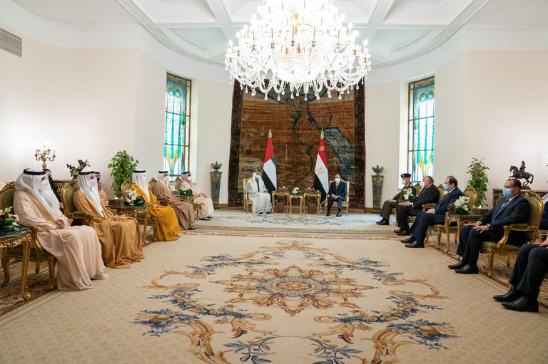 السيسي يستقبل الشيخ محمد بن زايد آل نهيان