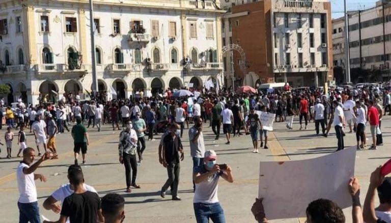 مظاهرات سابقة في العاصمة الليبية طرابلس