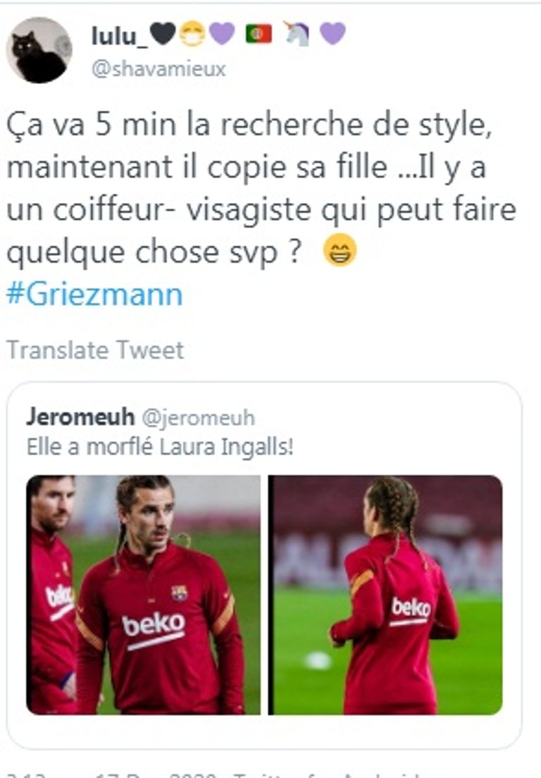 التعليق على تسريحة جريزو أنطوان جريزمان