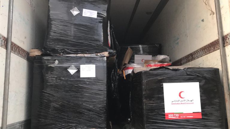 قافلة المساعدات الإماراتية إلى غزة