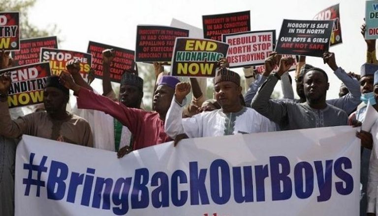 جانب من مظاهرات سابقة تطالب بوقف الاختطاف في نيجيريا