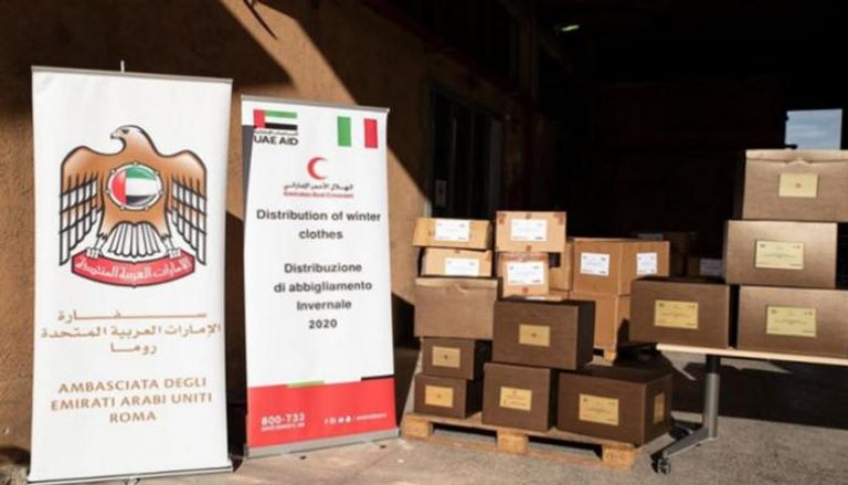 مساعدات إماراتية للمتأثرين بالطقس في إيطاليا 
