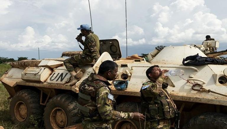 جنود من البعثة الأممية منتشرة في أفريقيا الوسطى لحفظ الأمن