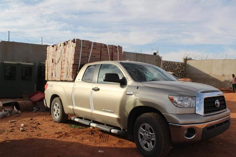سيارات تهريب في قبضة الجيش الليبي