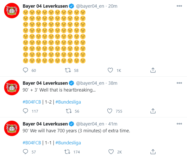 تغريدات باير ليفركوزن بايرن ميونيخ ضد باير ليفركوزن