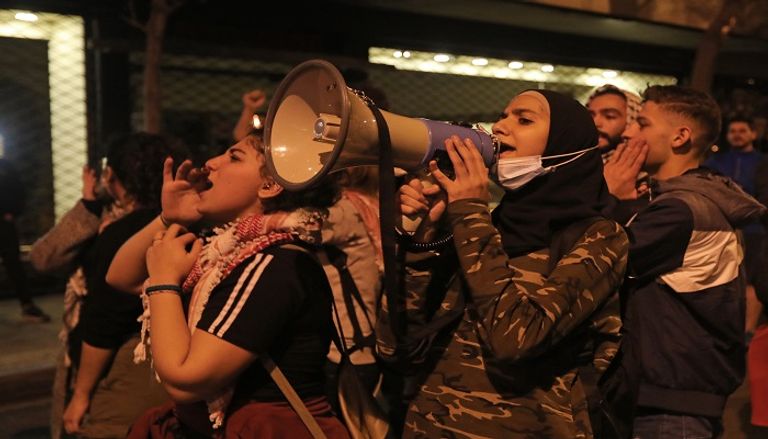 جانب من المظاهرات الطلابية التي شهدتها بيروت- أ.ف.ب