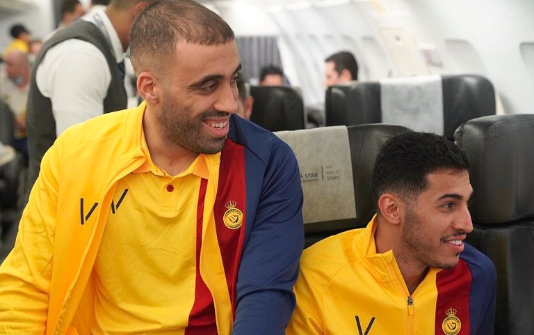 عبدالرزاق حمدالله وعبدالله الغنام لاعبا النصر السعودي