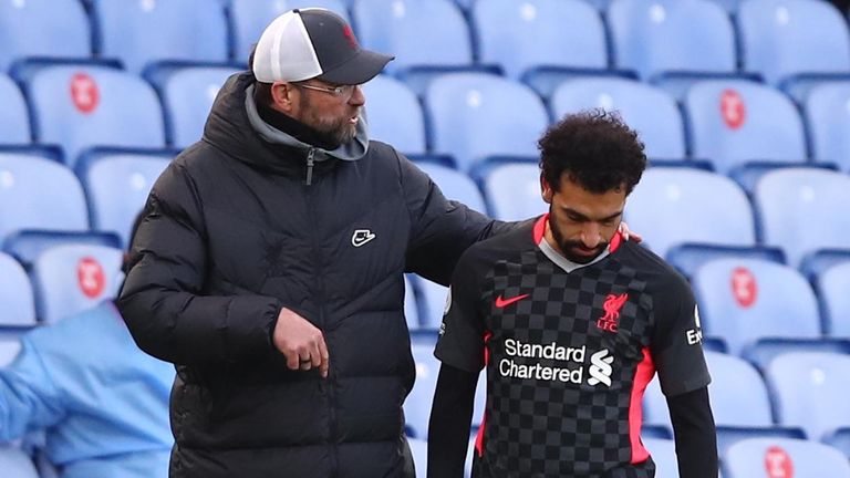 محمد صلاح نجم ليفربول ومدربه يورجن كلوب محمد صلاح نجم ليفربول