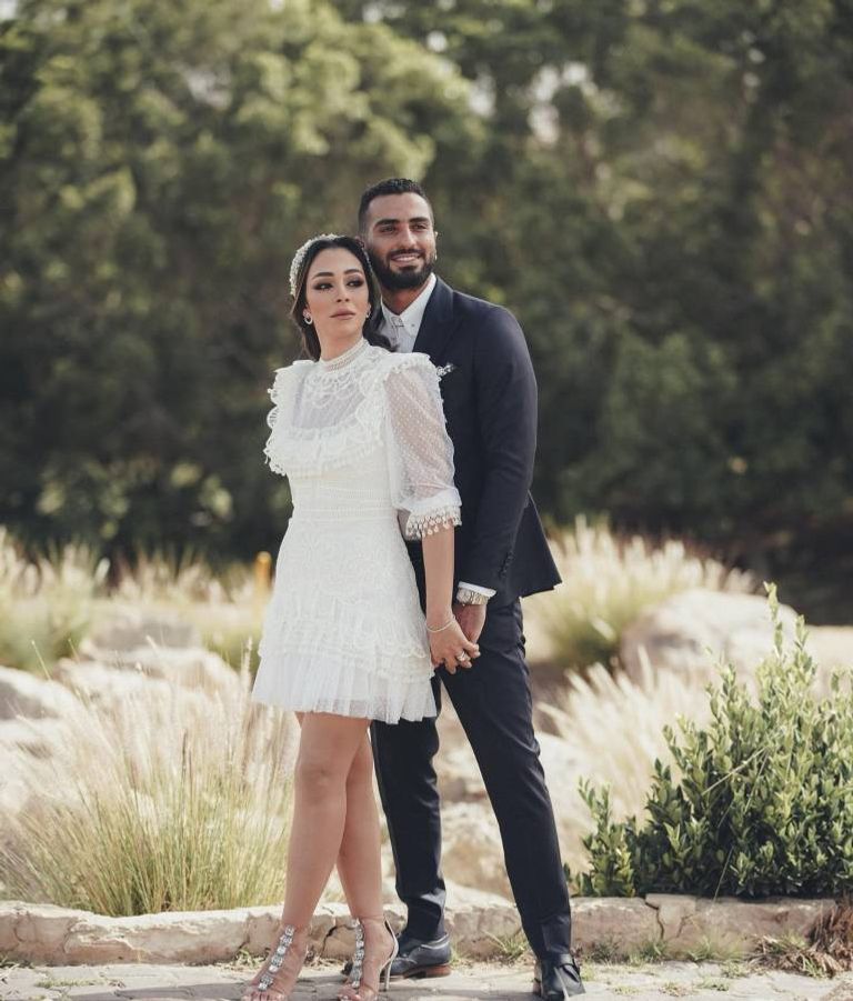 درة مع زوجها المهندس هاني سعد