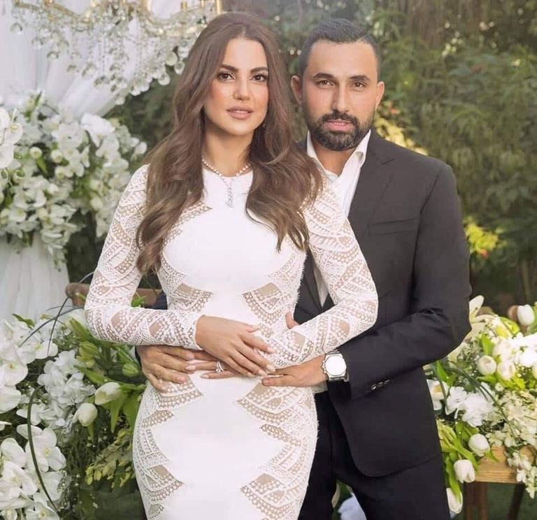 درة مع زوجها المهندس هاني سعد