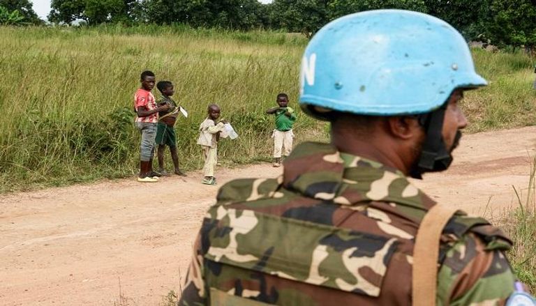 جندي تابع للأمم المتحدة في أفريقيا الوسطى