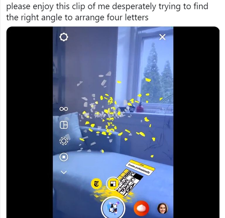 الكلمات المتقاطعة بالواقع المعزز