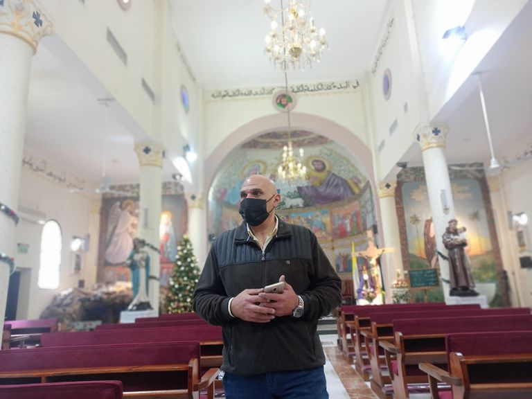 طقوس الميلاد تقتصر على صلاة المكرسين بكنيسة غزة
