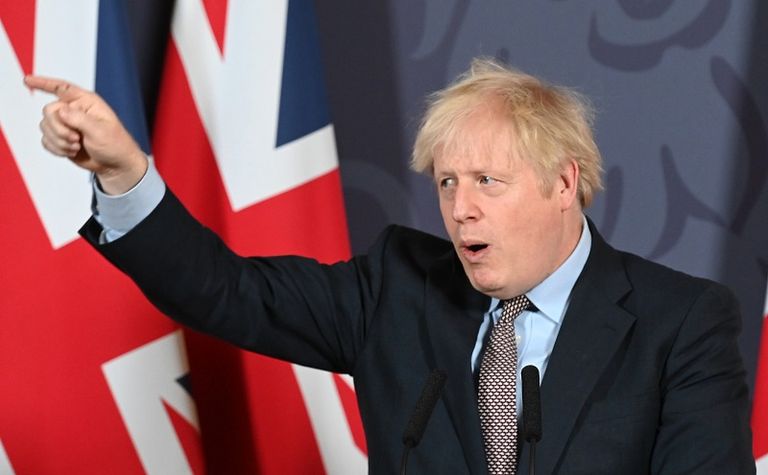 جونسون خلال كلمته بعد التوصل لاتفاق تجاري مع الاتحاد الأوروبي