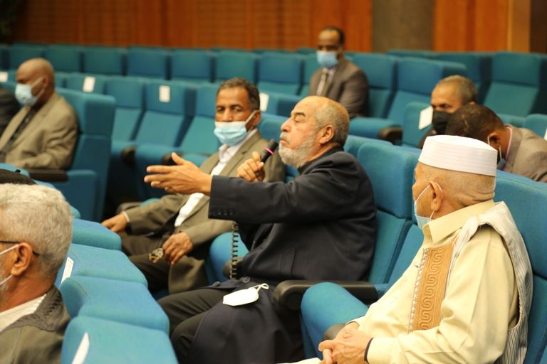 جانب من وفد الجنوب الليبي خلال زيارته للقاهرة