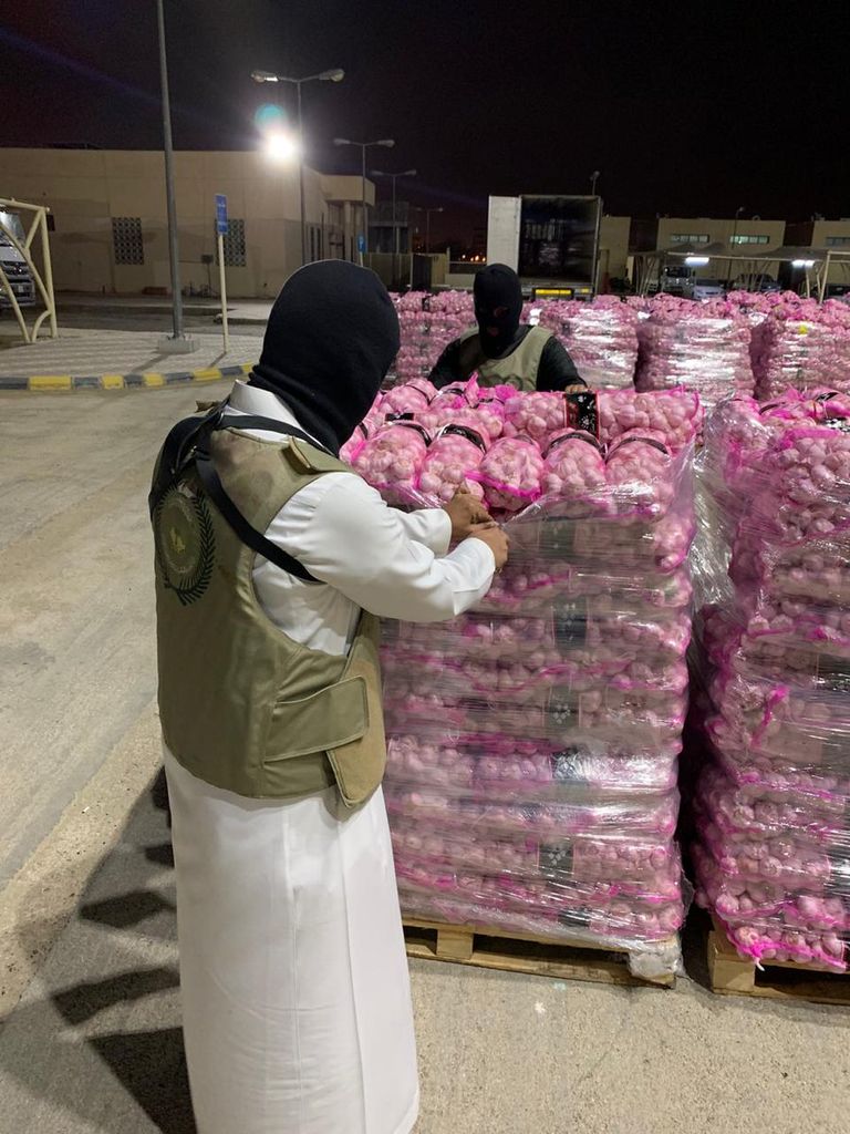 جانب من شحنة الأقراص المخدرة المضبوطة بالسعودية