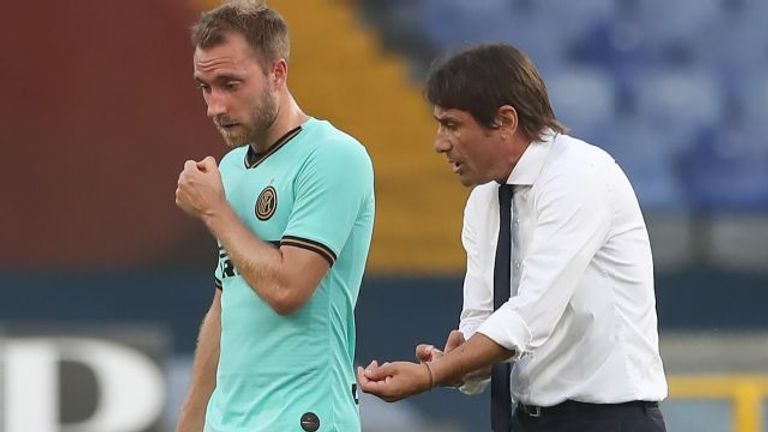 كونتي مدرب إنتر ميلان ولاعبه إريكسن