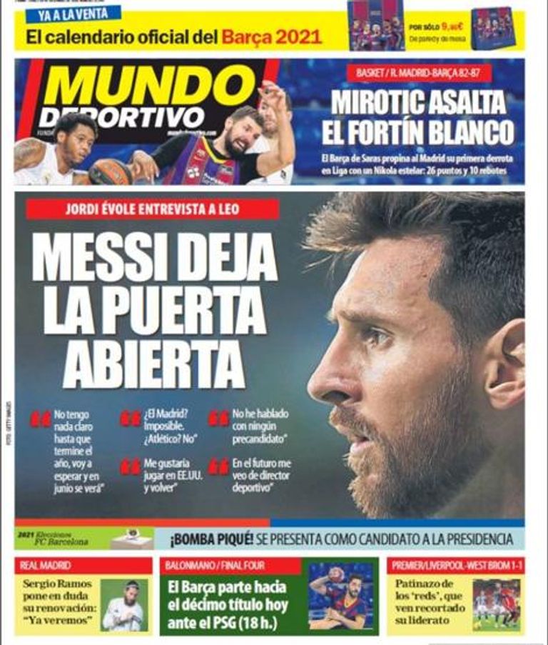 غلاف موندو ديبورتيفو - ليونيل ميسي ليونيل ميسي لاعب برشلونة