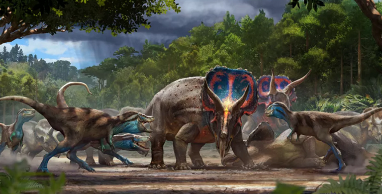 شكل تخيلي لطريقة تغذية الـ (نودوسور)