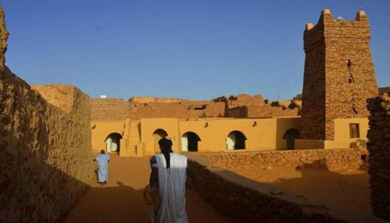 أحد الأبنية الحجرية في موريتانيا