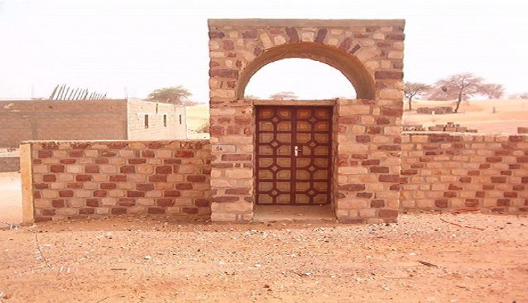 أحد الأبنية الحجرية في موريتانيا