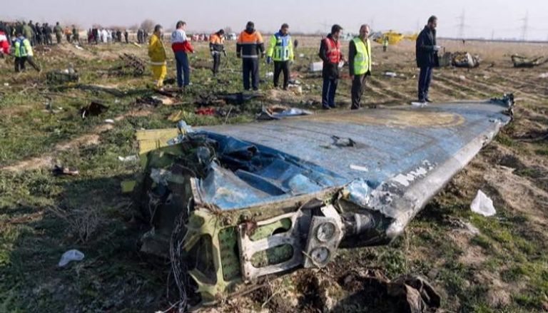 آثار حطام الطائرة الأوكرانية في إيران-  أرشيفية