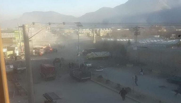 آثار موقع الانفجار في كابول- أرشيفية