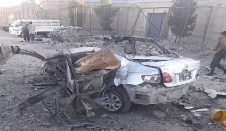 آثار موقع الانفجار في كابول- أرشيفية