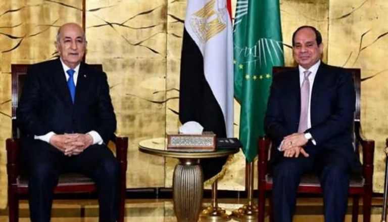 الرئيس المصري عبدالفتاح السيسي والرئيس الجزائري عبدالمجيد تبون