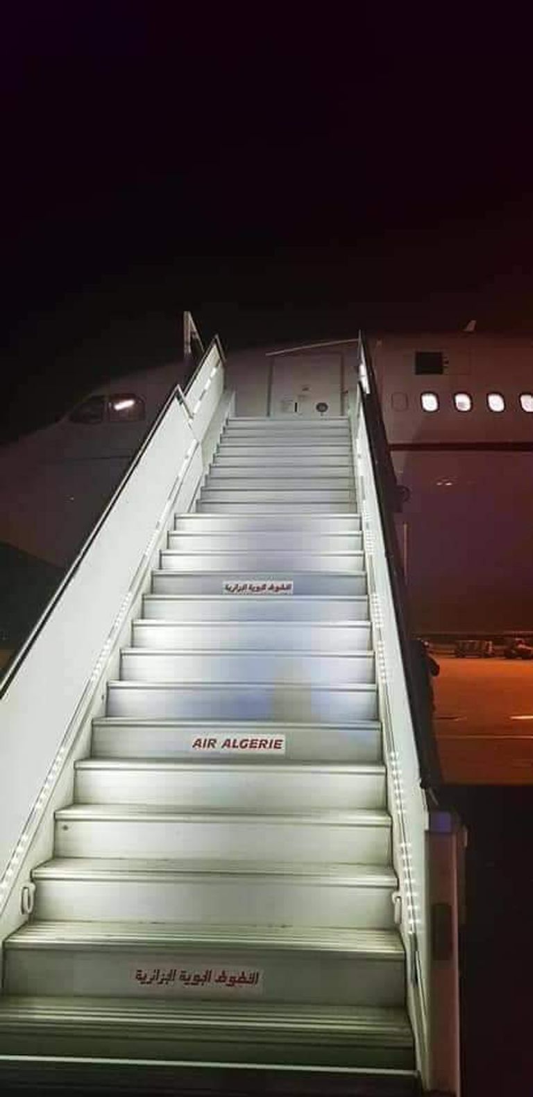 الطائرة الجزائرية التي نقلت الجزائريين العالقين في ووهان الصينية
