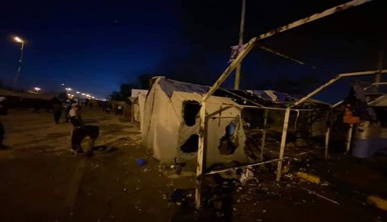 مليشيات القبعات الزرقاء تقتحم اعتصام النجف