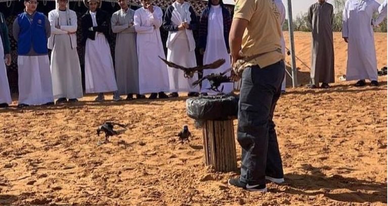 الطيور في حدائق أبوظبي