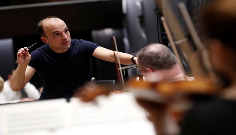 أوركسترا الدانوبيا خلال حفلهم الموسيقي في بودابست